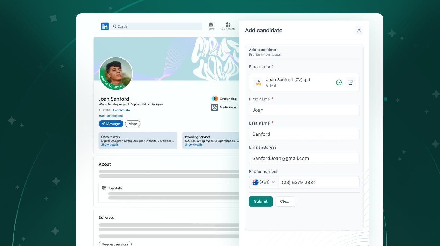 Accelerate talent sourcing, with Chrome extension for LinkedIn